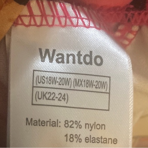 NWT one piece floral swimsuit swim dress by Australian Brand WANTDO - XL / XXL - Picture 11 of 12